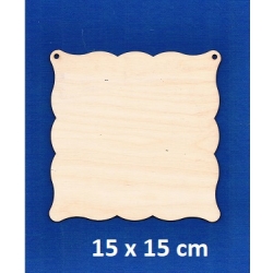 SKLEJKA #3mm Baza 15x15cm , tabliczka 15x15cm / zawieszka 15x15cm z otworami / VIV / 3755
